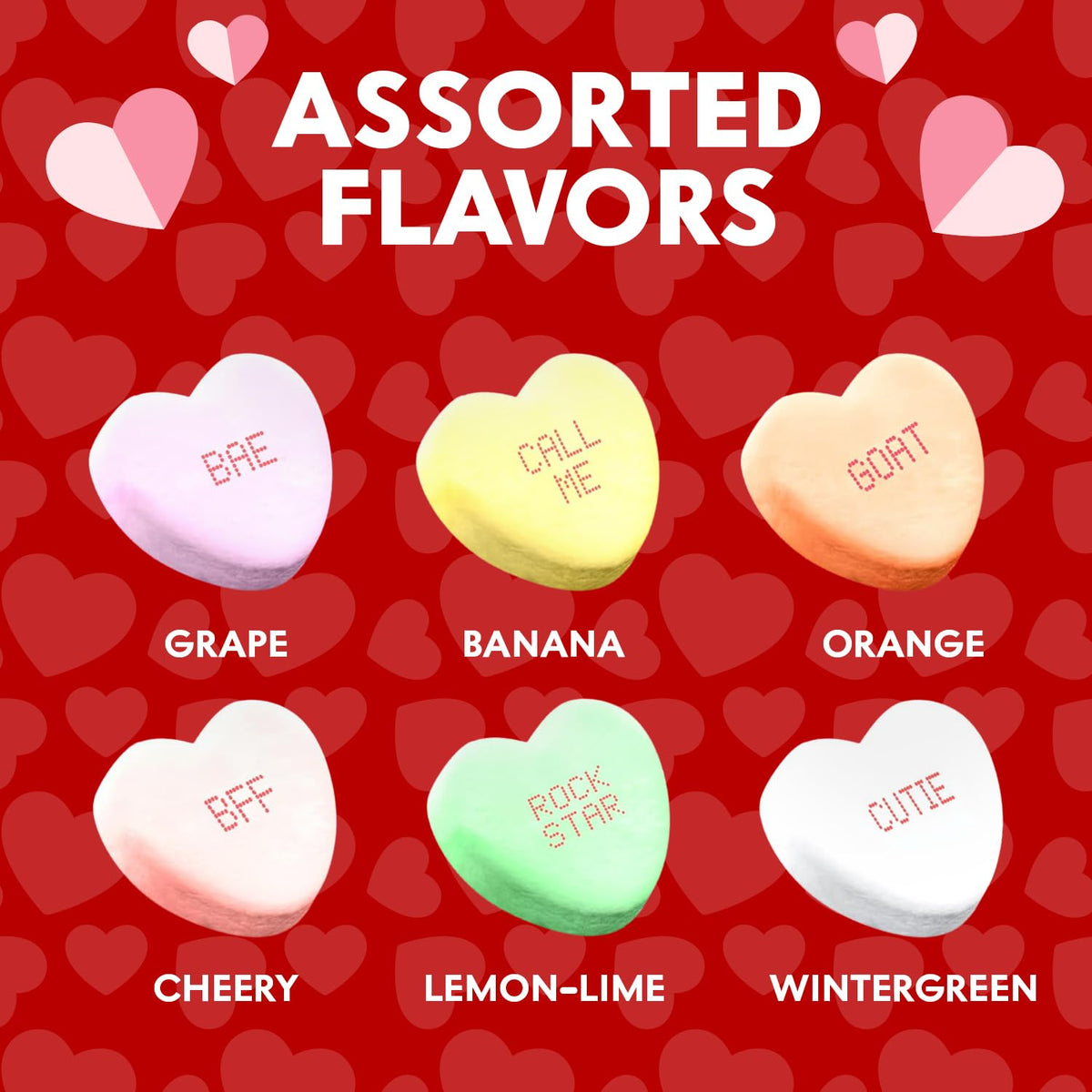 Bulk Large Conversation Hearts 5Lb Valentine's Day Candy