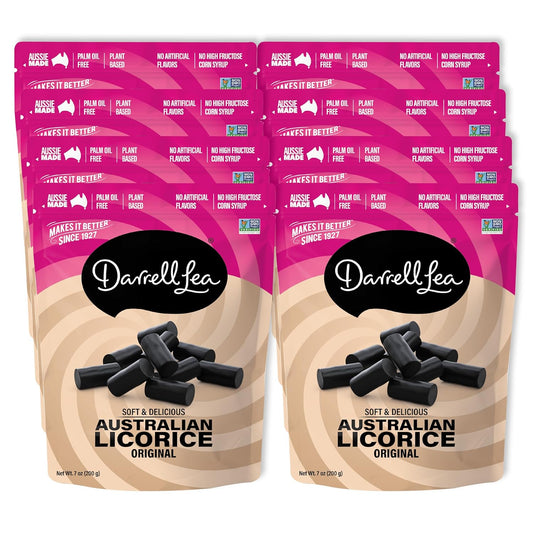 Darrell Lea Soft Australian Licorice, Made in Australia (Original Black, 7 Ounce (Pack of 8))
