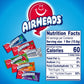 Airheads Full-Size Candy Bars, Taffy Candy Bulk Variety Pack, Individually Wrapped, 60 Count Box