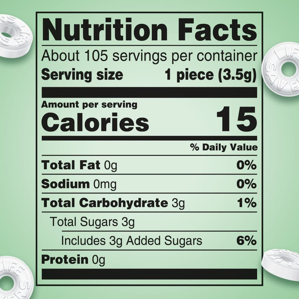 LIFE SAVERS Wint O Green Hard Mints, Individually Wrapped, Sharing, 13 Oz 