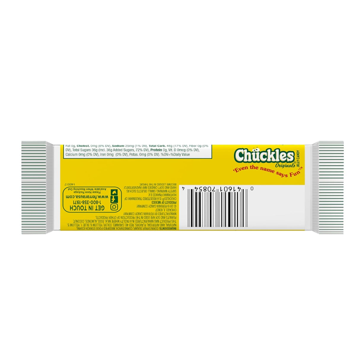 Chuckles Original Jelly Candy, Assorted Fruit Flavors, 2 Oz Bars, 24 Ct