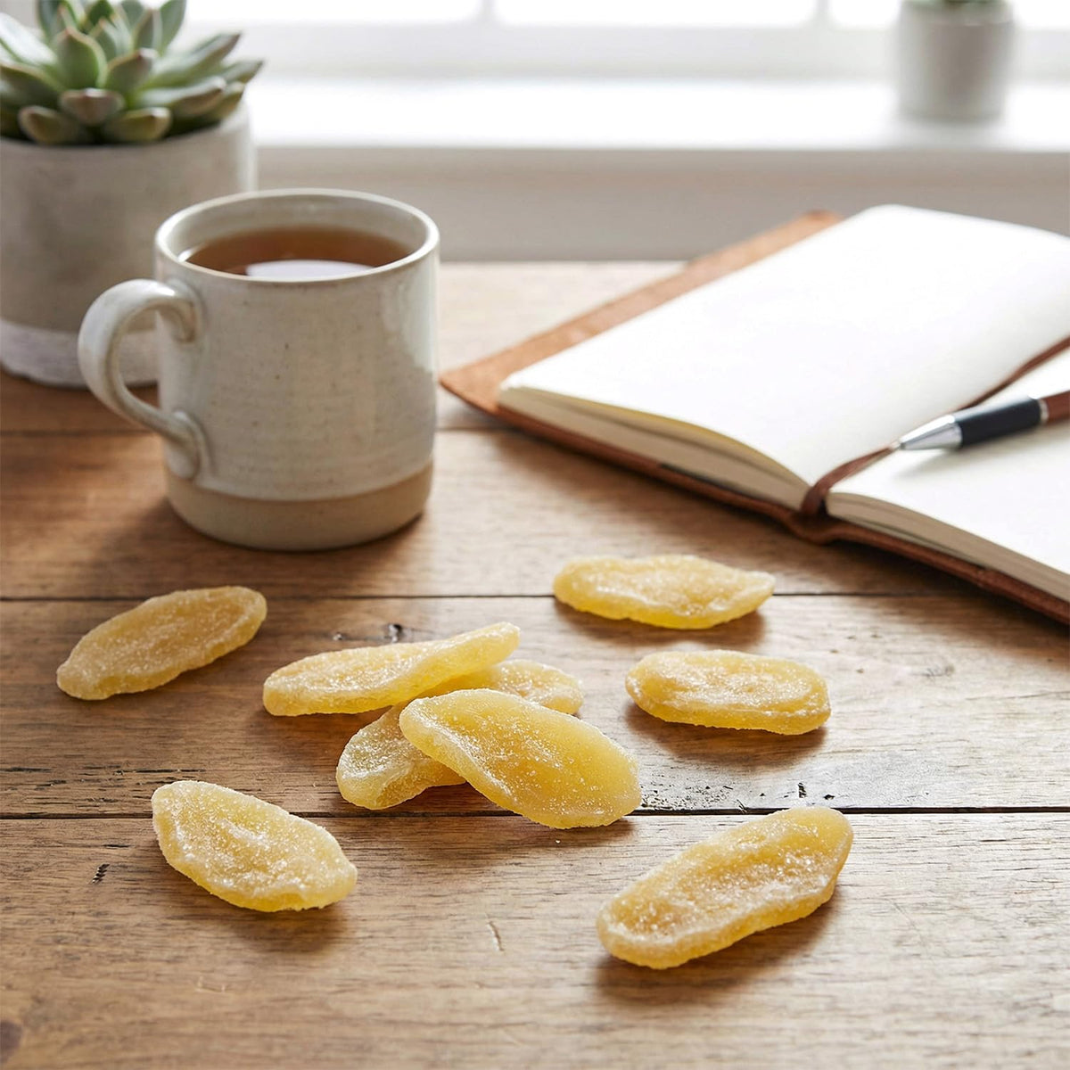 Bulk Dried Crystallized Ginger 2 Pound - Sweet & Spicy Candied Ginger Sugar