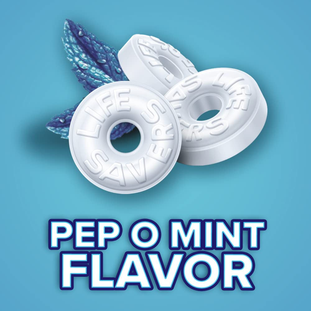 LIFE SAVERS Pep-O-Mint, Bulk Mints, Peppermint Hard Candy, (20 Ct)