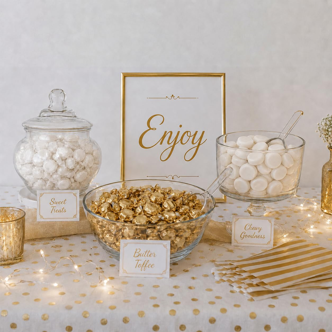 Gold Foil Candies - 3LB - Butter Toffee Candies for Candy Buffet