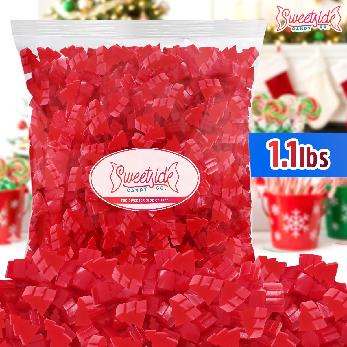 Christmas Chewy Candy, 1.1Lb Pack of Christmas Tree Candy Bulk