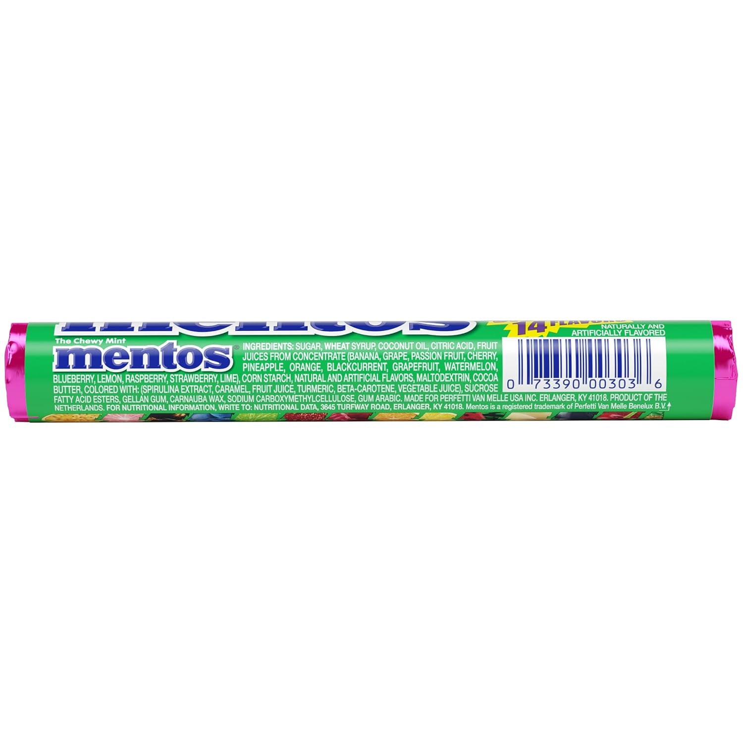 Mentos Chewy Mint Candy Roll, Discovery, 14 Pieces per Roll, 15 Count Pack