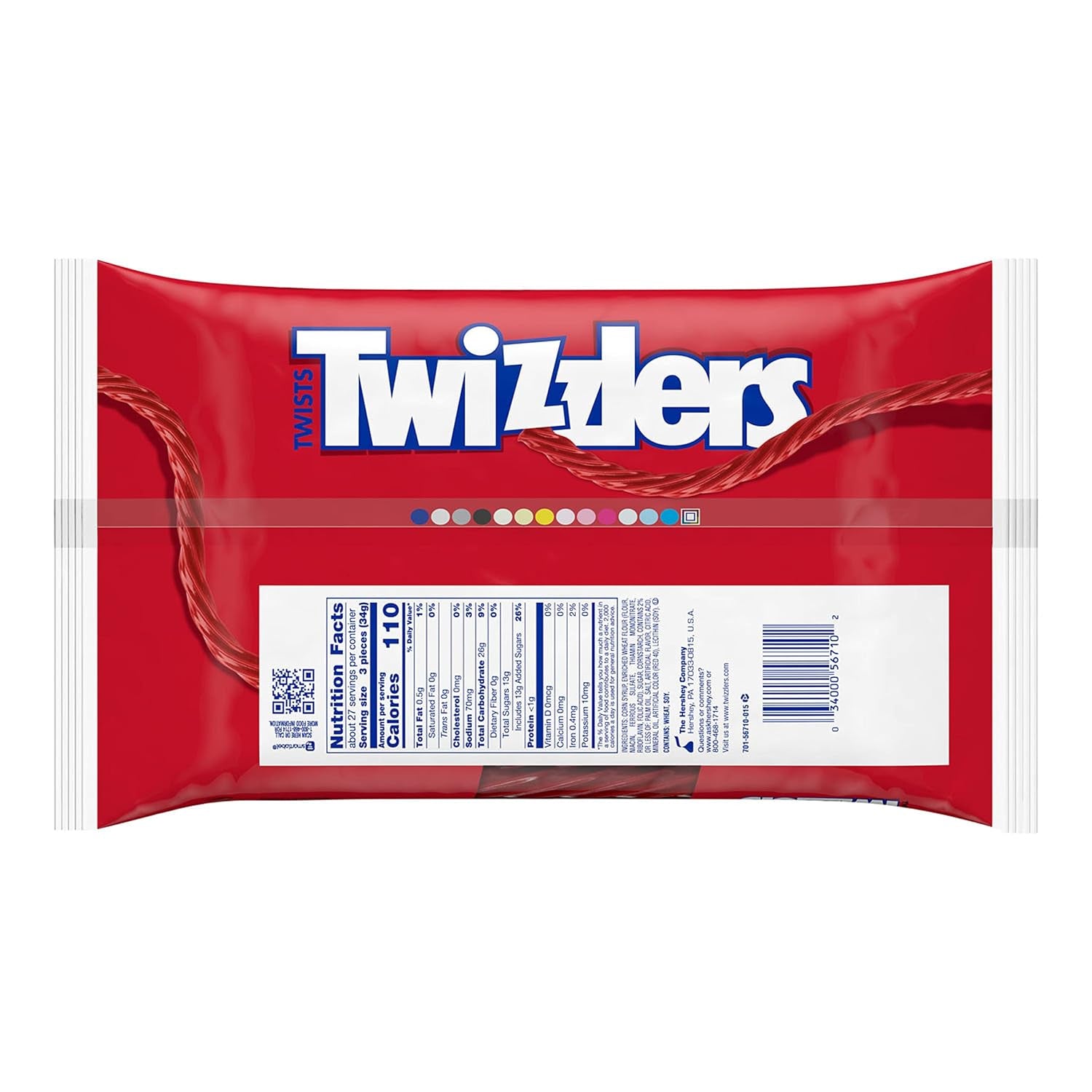 TWIZZLERS Twists Strawberry Flavored Licorice Style, Chewy Candy Big Bag, 32 Oz