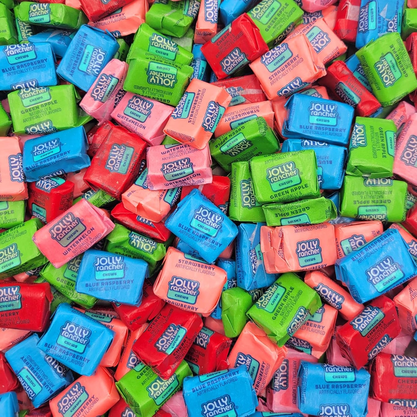 Jollyrancher Chews Bulk Candy - Individually Wrapped Assorted Fruit Flavored - 95 Chewy Fruit Chews