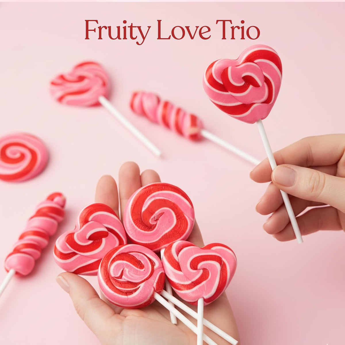 30 Pack Valentines Day Lollipops – Individually Wrapped Heart, Swirl, Twist Suckers – Strawberry, Raspberry, Tutti Frutti Delicious Flavors