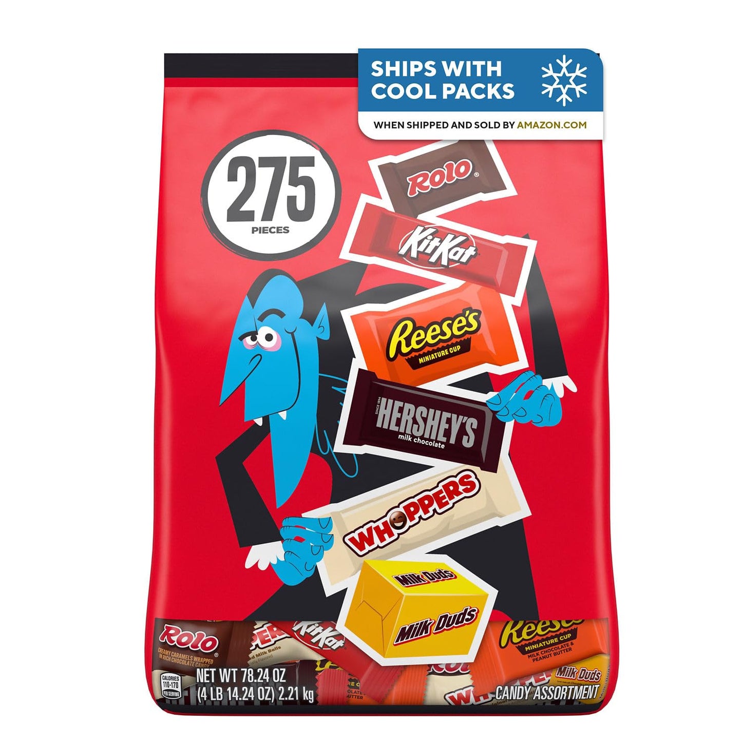 Hershey's Assorted Chocolate Halloween Candy Bulk Variety Pack, 78.24 Oz