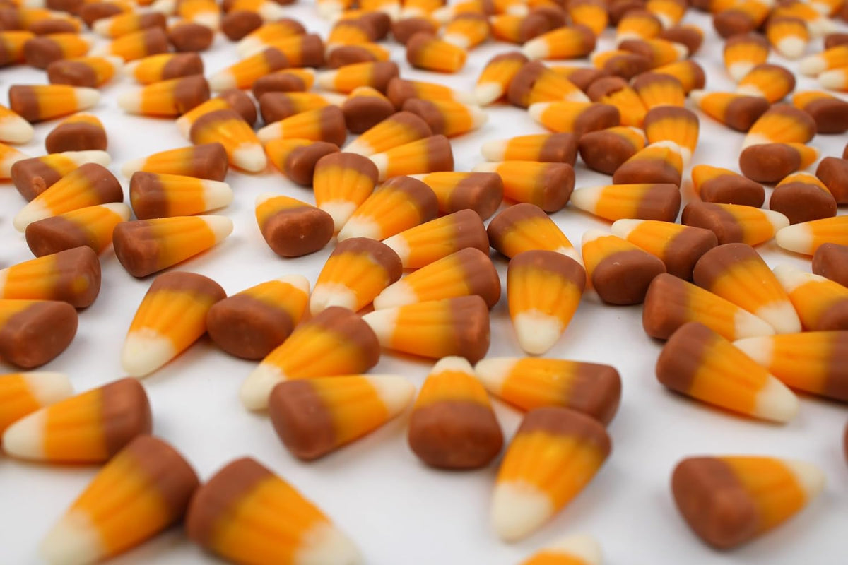 Caramel Flavored Candy Corn, Fall Harvest Autumn Mix Bulk Bag, 1 Lb
