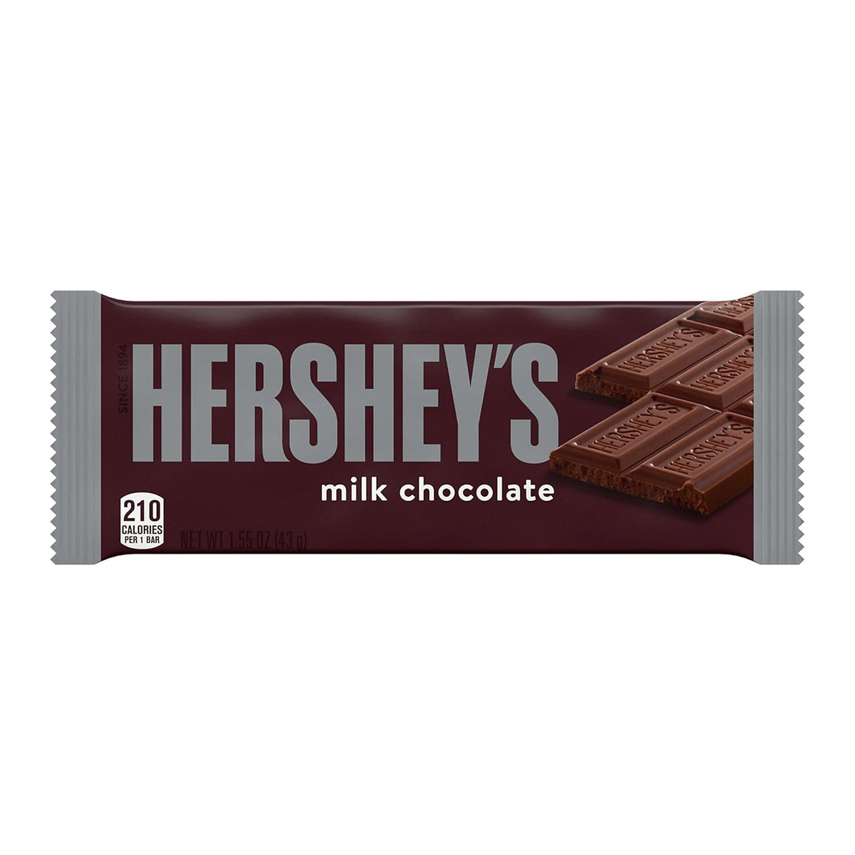 HERSHEY'S Milk Chocolate Candy Bars, 1.55 Oz (Pack of 72)