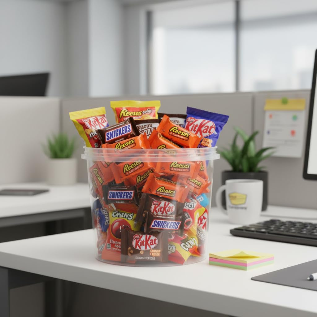 Reese's Nougat Fast Break Candy Bars 38 Pieces - Bulk Fast Break Snack Size Candy Bars Individually Wrapped - 2 Pounds