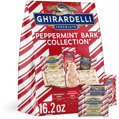 GHIRARDELLI Peppermint Bark Collection, 16.2 Oz Bag Premium Holiday Chocolate Candy Assortment Individually Wrapped