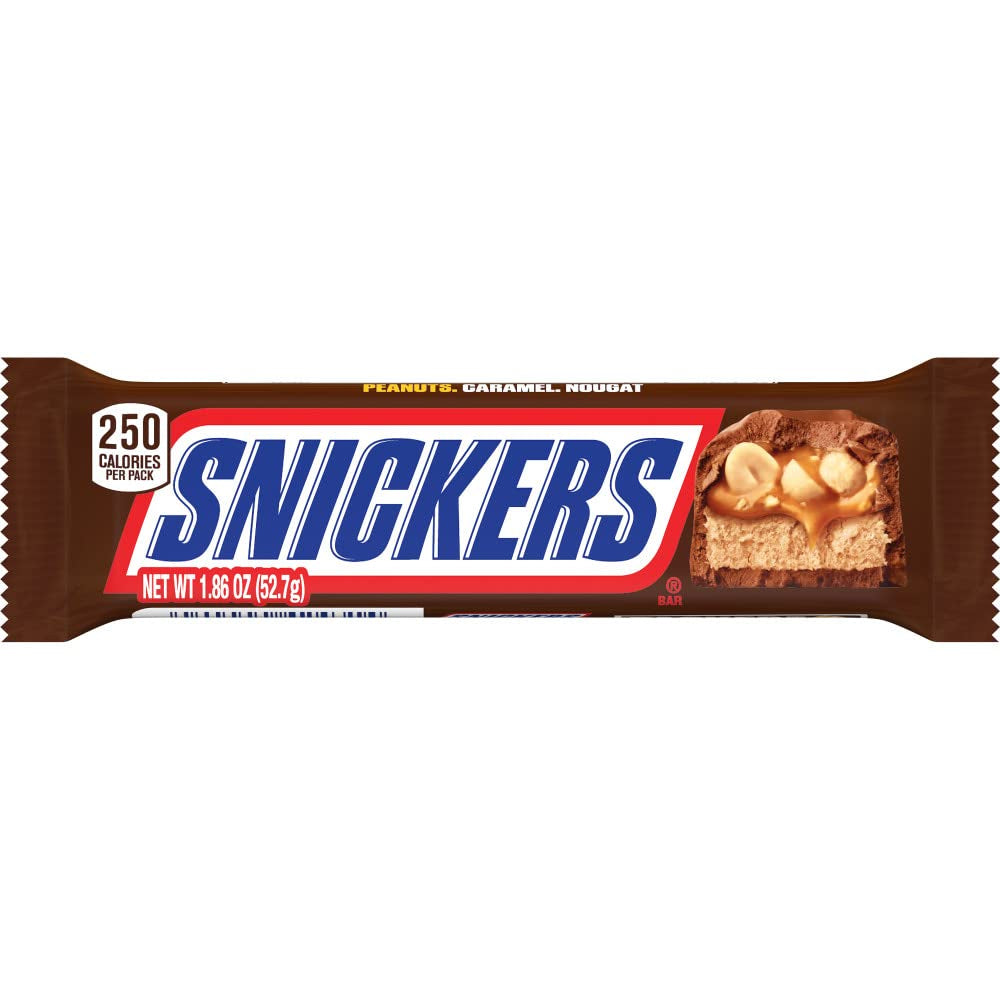 SNICKERS Milk Chocolate Candy Bar, NFL Football Snacks, 1.9 Ounce