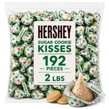 Hershe,Y Kisses 2LBS Sugar Cookie Flavored Chocolate Candy 192 Pcs Bulk Bag Individually Wrapped Creamy Chocolate Treats for Snacks Parties, Candy Dishes, Baking, Dessert Decorating, Gift Giving and Everyday Snacking