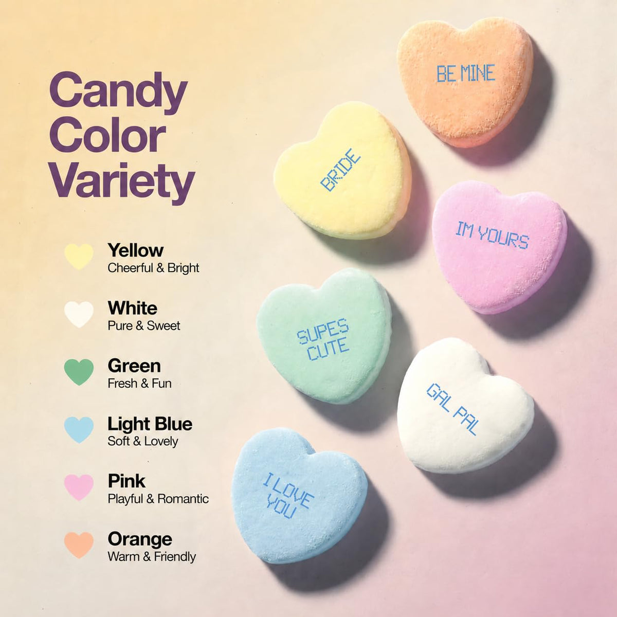 Large Conversation Hearts Candy, 1LB Bulk Bag, Valentine’s Day Candy Hearts
