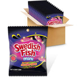 SWEDISH FISH Mini Glow Ups Strawberry-Watermelon Soft & Chewy Gummy Candy, 12-3.08 Oz Bags