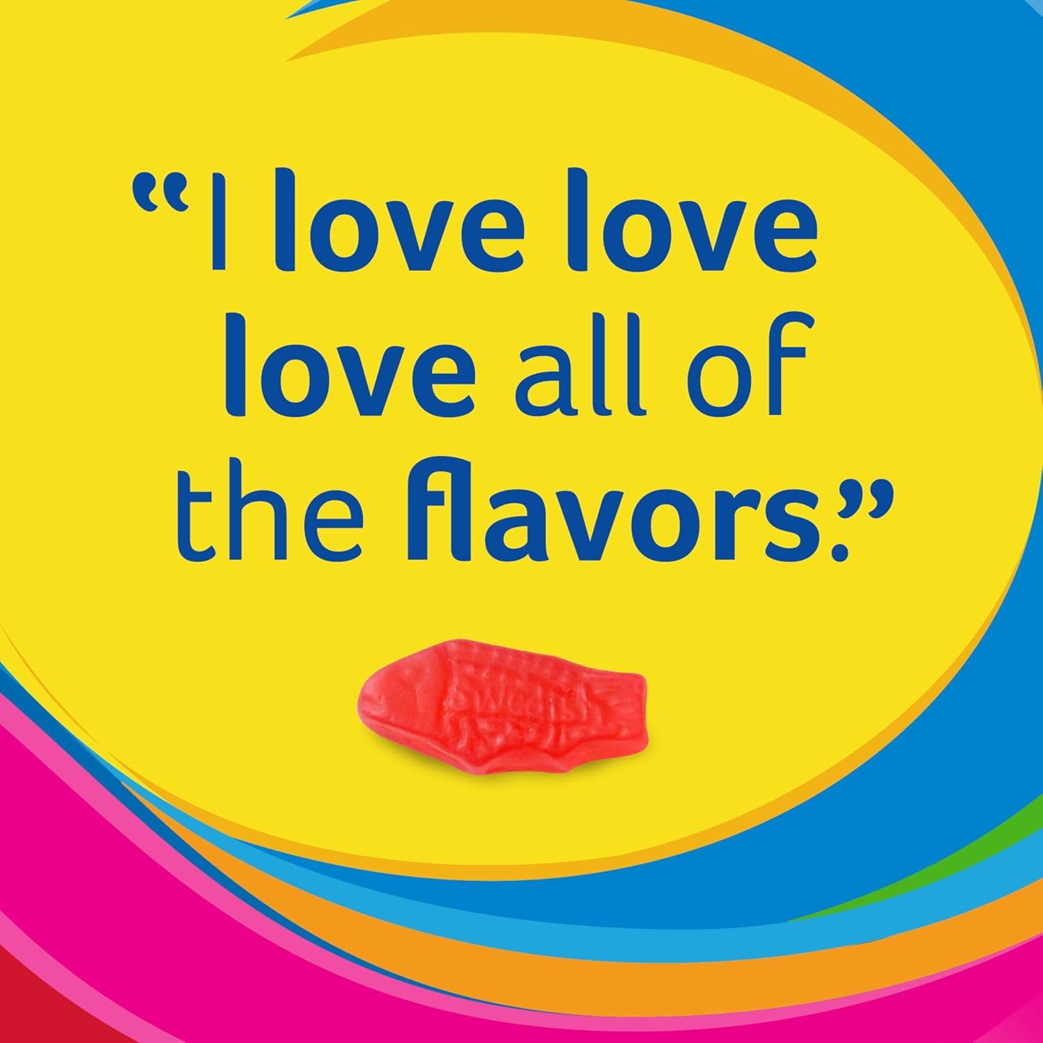 SWEDISH FISH Mini Assorted Soft & Chewy Gummy Candy, Family Size, Bulk Candy, 1.8 Lb
