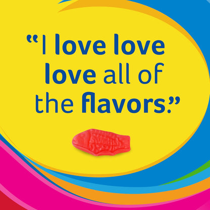 SWEDISH FISH Mini Assorted Soft & Chewy Gummy Candy, Family Size, Bulk Candy, 1.8 Lb