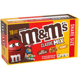 M&M'S Milk Chocolate Candy Variety Pack, Bulk Candy Individually Wrapped 18, Full Size 2.5 Oz Bags