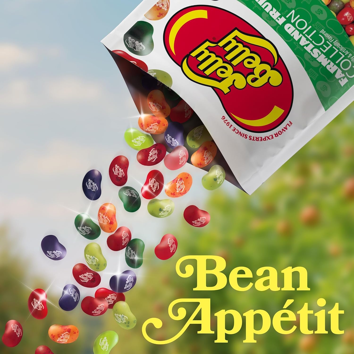 Jelly Belly Farmstand Fruit Jelly Bean Collection - 8 Oz Pouch Bag