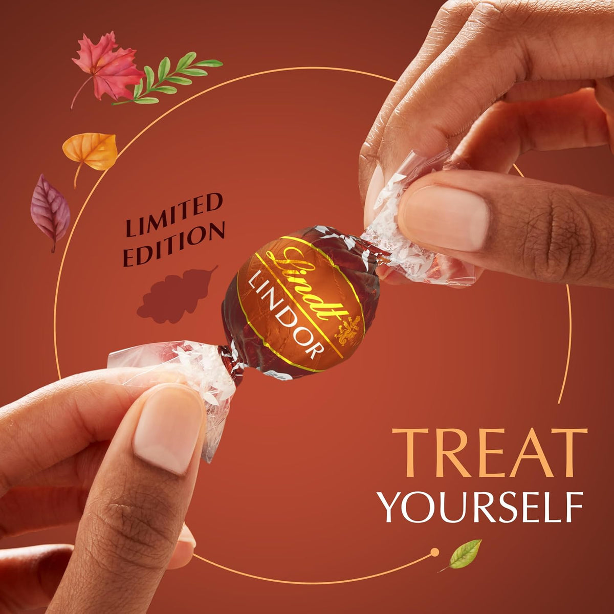 Lindt LINDOR Fall Pumpkin Spice Milk Chocolate Candy Truffles, 8.5 Oz. Bag
