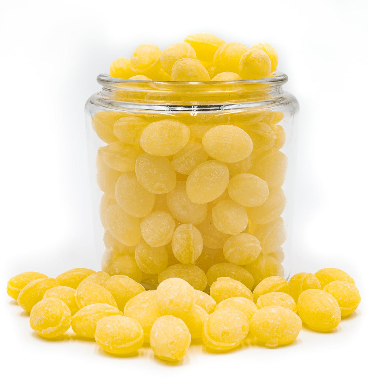 Claeys Sanded LEMON Drops Hard Candy 2 Lb – Bulk, Old Fashioned Candy, Natural Flavor, Fat Free