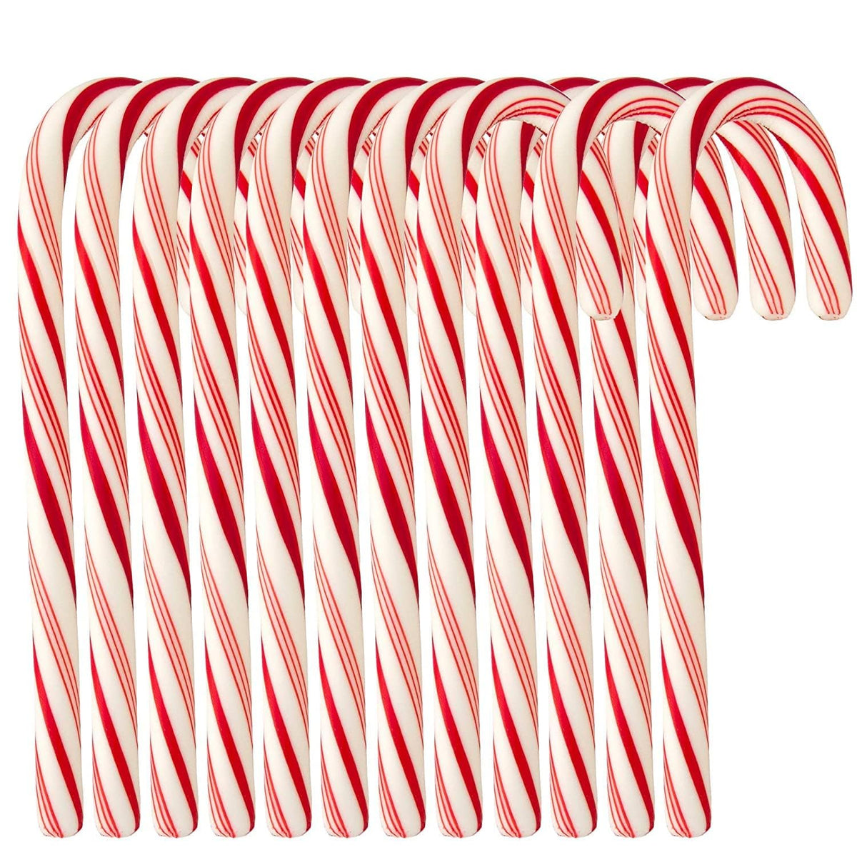 Candy Canes Peppermint Flavored 120 Pieces Individually Wrapped Red & White - Holiday Edible Regular Size Bulk Pack Candy Cane