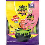 SOUR PATCH KIDS, SWEDISH FISH Soft & Chewy Candy Variety Pack, 80 Ct