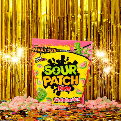 SOUR PATCH KIDS Watermelon Soft & Chewy Gummy Candy, Family Size, Bulk Candy, 1.8 Lb