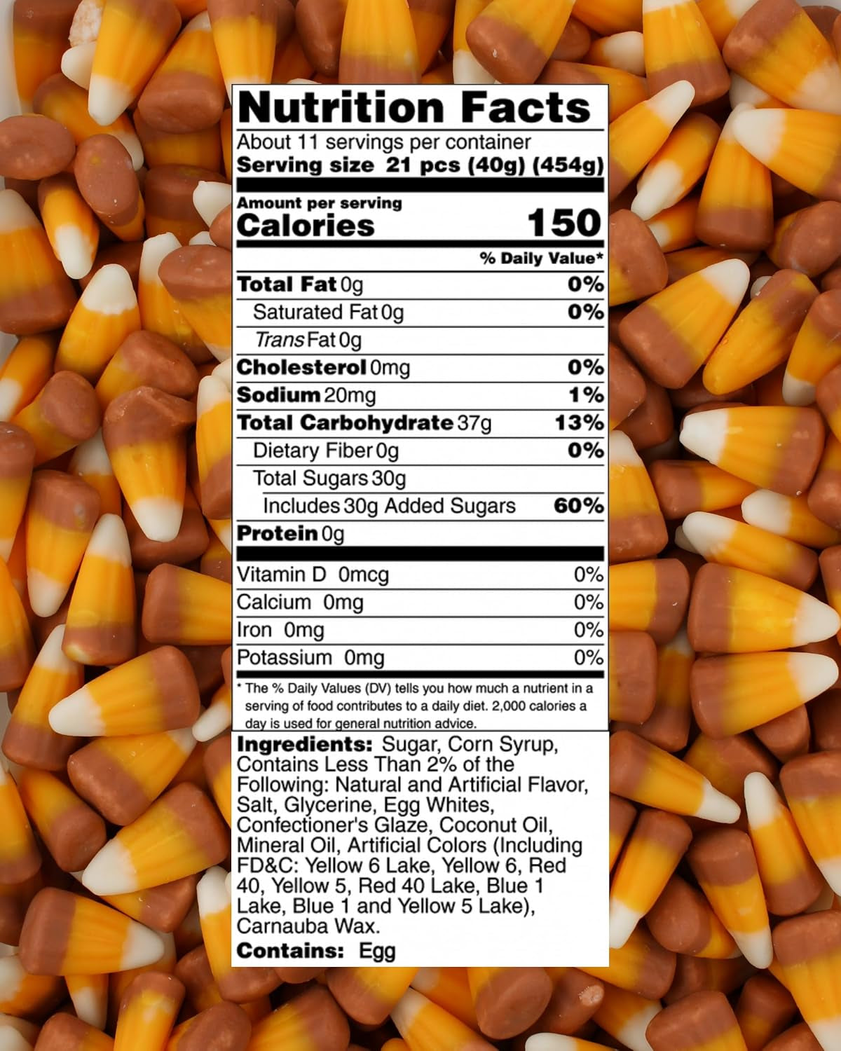 Caramel Flavored Candy Corn, Fall Harvest Autumn Mix Bulk Bag, 1 Lb