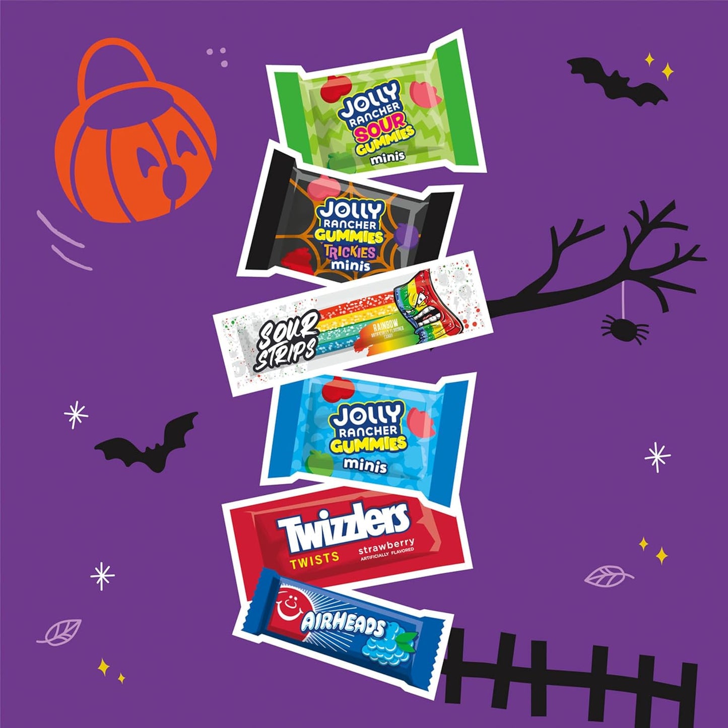 Hershey's Assorted Fruit Flavored Halloween Candy Bulk Pack, 24.39 Oz