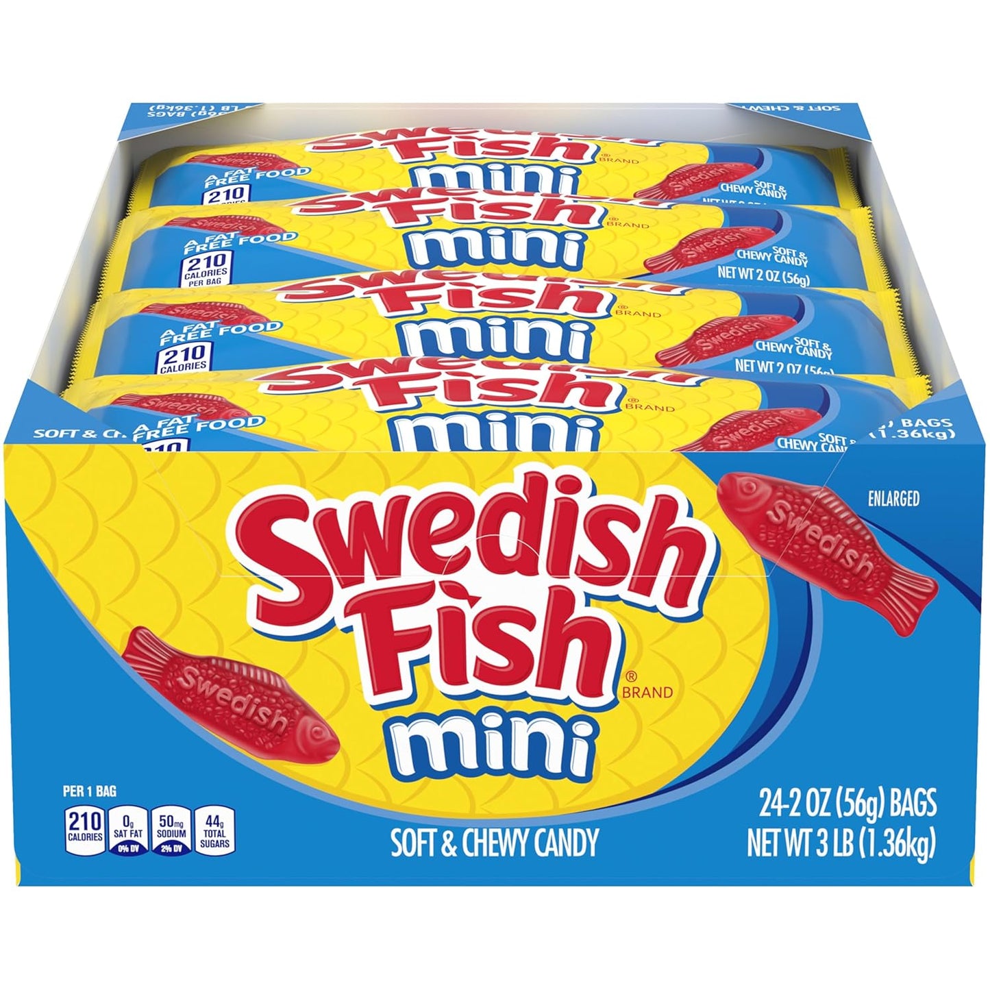 SWEDISH FISH Mini Soft & Chewy Candy, Bulk Candy, Mother'S Day, 24 - 2 Oz Bags