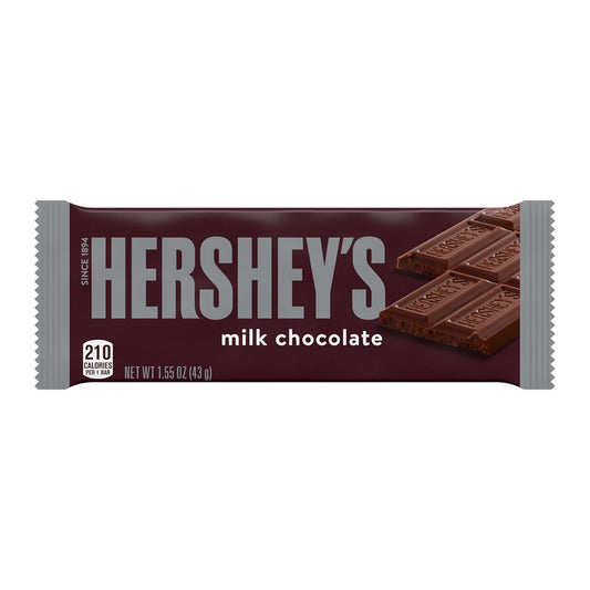 HERSHEY'S Milk Chocolate Candy Bar, 1.55 Oz