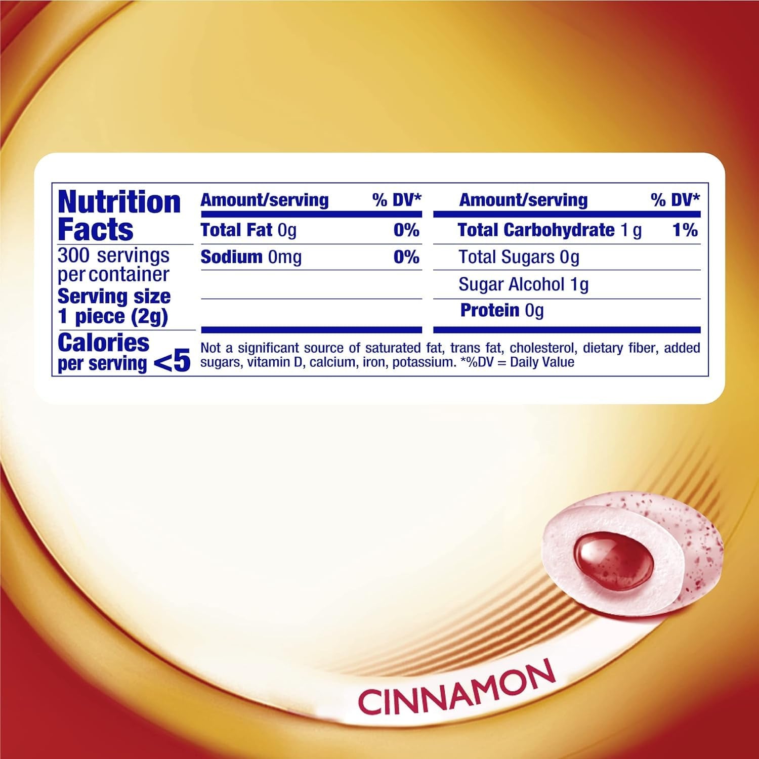 Mentos Sugar Free Gum with Xylitol, Cinnamon, 50 Piece Bottle (6 Pack) 
