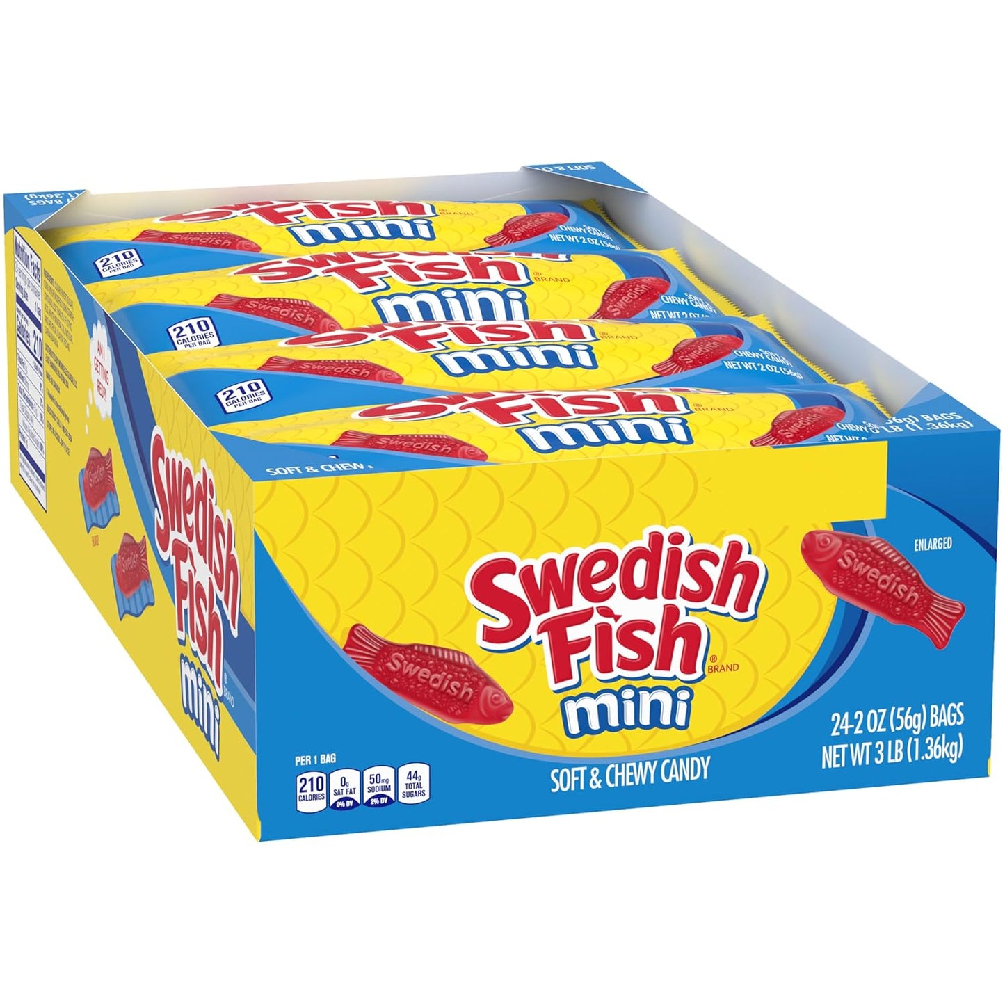 SWEDISH FISH Mini Soft & Chewy Candy, Bulk Candy, Mother'S Day, 24 - 2 Oz Bags