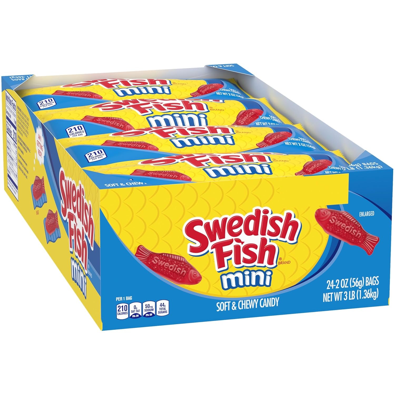 SWEDISH FISH Mini Soft & Chewy Candy, Bulk Candy, Mother'S Day, 24 - 2 Oz Bags