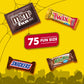Mars Snickers, M&M'S Milk Chocolate, Milky Way & Twix Fun Size Chocolate Candy Variety Pack 75 Ct Bag