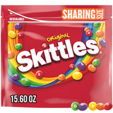 SKITTLES Summer Candy Sharing Size Bag, Chewy Fruit Bulk Candy for Movies, Traveling, Parties, and More 15.6 Oz