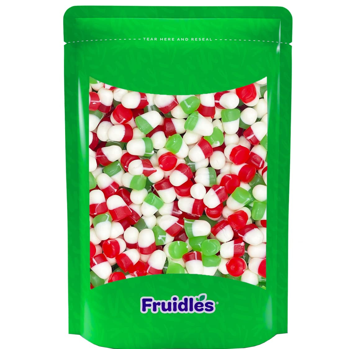 Fruidles Christmas Juju Jelly Drops, Delicious Gummy Candy, Gluten-Free, Fun and Festive Holiday Snacking (1 Pound)