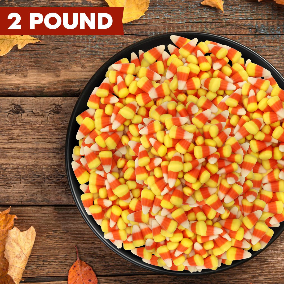 Bulk Candy Corn Candy 2 Pound Bag - Classic Sweet Chewy Tri-Color Autumn Treats