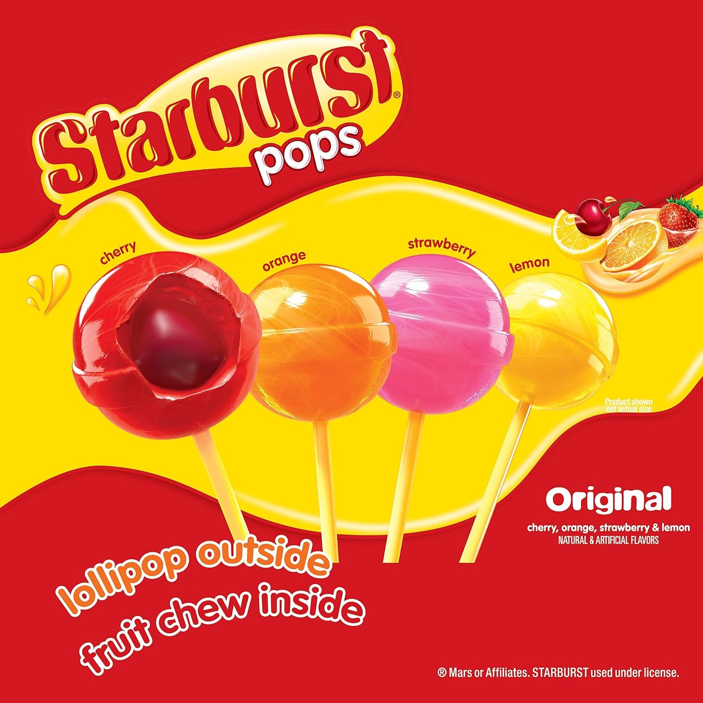 Spangler Candy Original Starburst Lollipops - 72 Count Display Box
