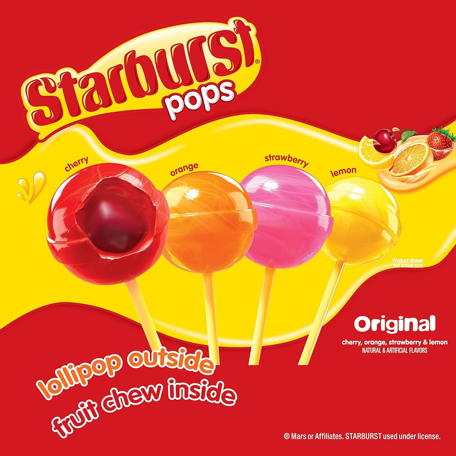 Spangler Candy Original Starburst Lollipops - 72 Count Display Box