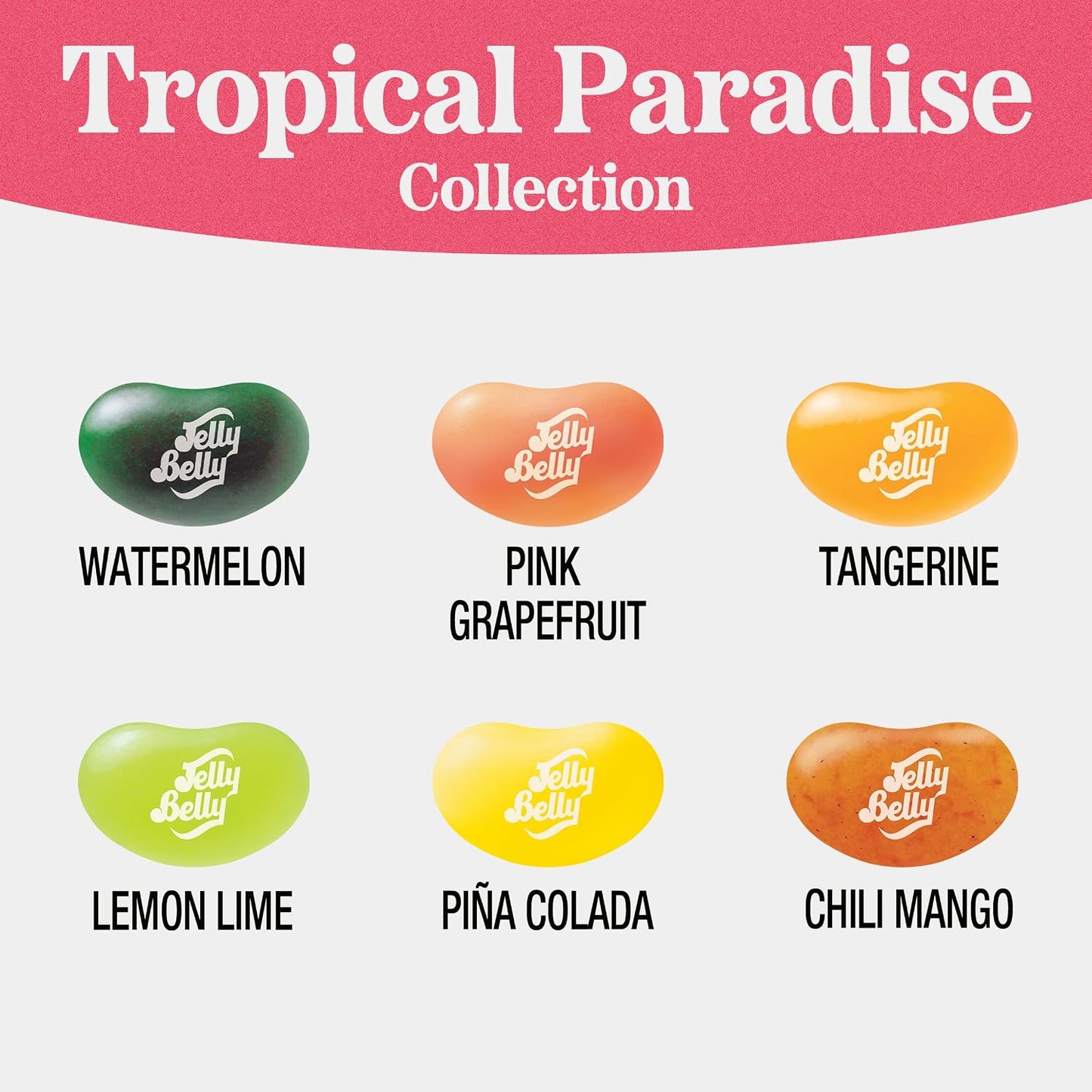 Jelly Belly Tropical Paradise Jelly Bean Collection - 8 Oz Pouch Bag