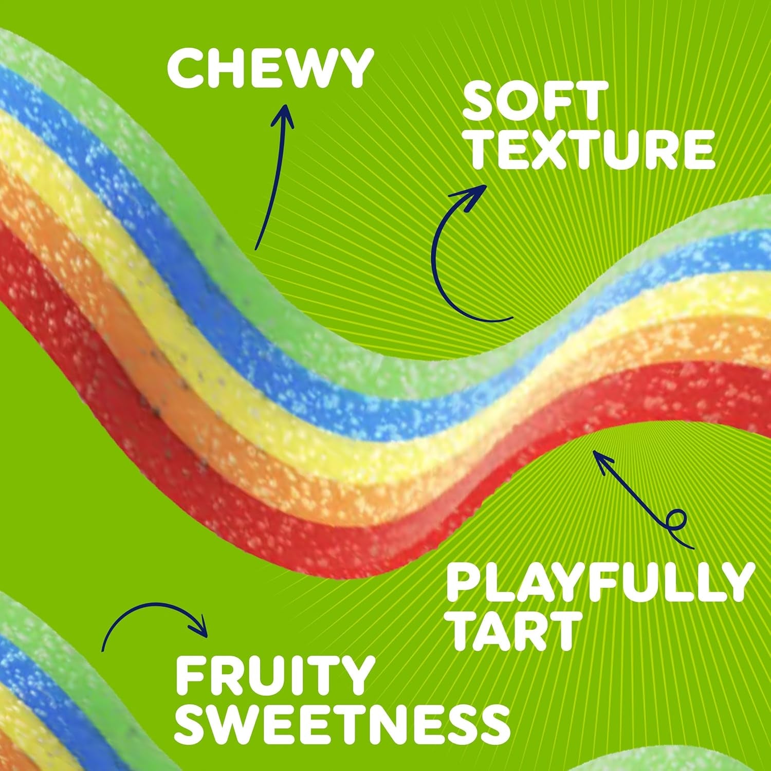 Airheads Xtremes Belts Candy, Chewy Candy Package, Rainbow Berry Fruit Flavor, 3 Ounces (12-Pack)