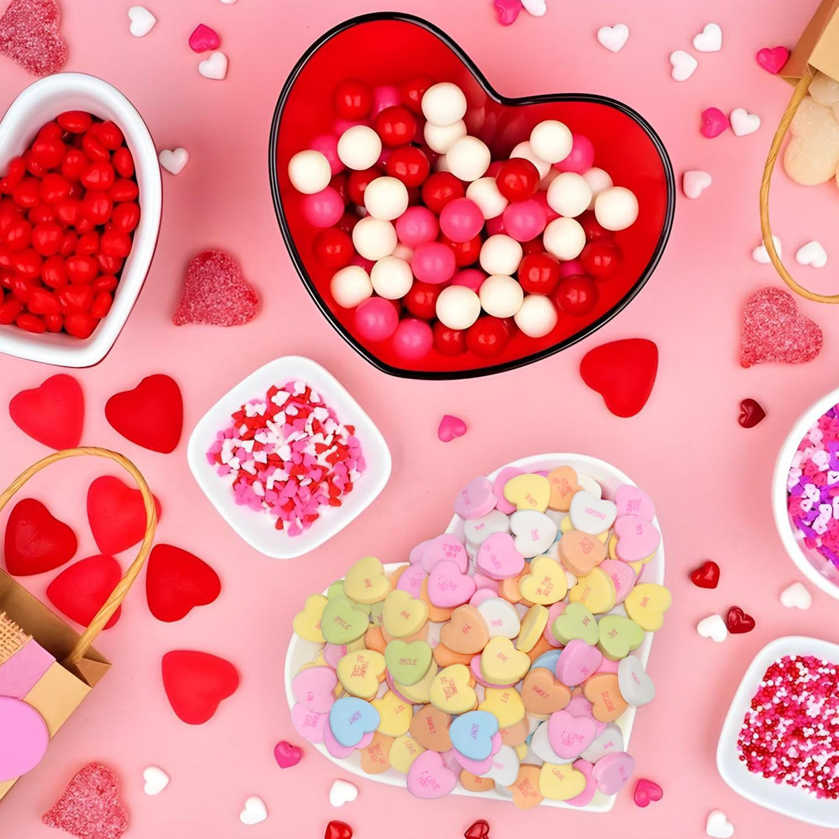 Bulk Large Conversation Hearts 5Lb Valentine's Day Candy