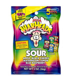 WARHEADS - Extreme Sour Hard Candy - Sour Apple, Black Cherry, Blue Raspberry, Lemon & Watermelon Flavors - 2 Oz. Bag