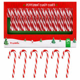 Fruidles Christmas 24-Pack Candy Canes Suckers, Peppermint Flavor, Individually Wrapped