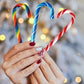 Christmas Candy Canes Tutti Frutti, Blue/White Peppermint, Red and White Cherry Mix Flavors - Bulk Candy Canes Individually Wrapped for Family Holiday Indulgement, Candy Cane Gift Set (50 Count)